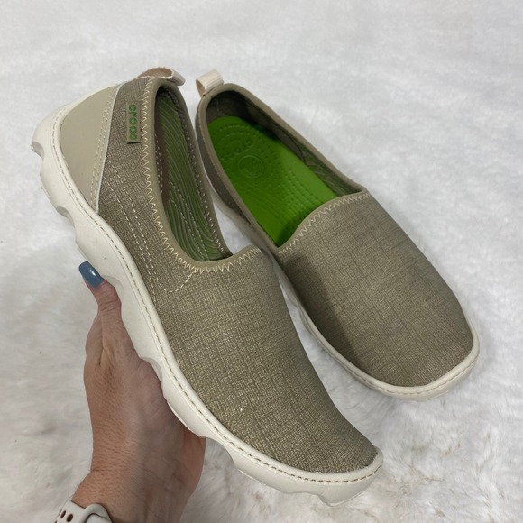 CROCS Shoes - Crocs Duet Skim Women 7 Slip On Loafers Comfort Casual Shoes Walking Lightweight